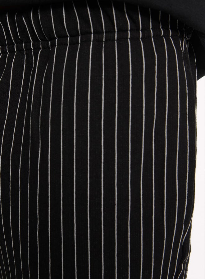 trendyol Black Printed Regular Fit Knitted Pajama Set - Image 4