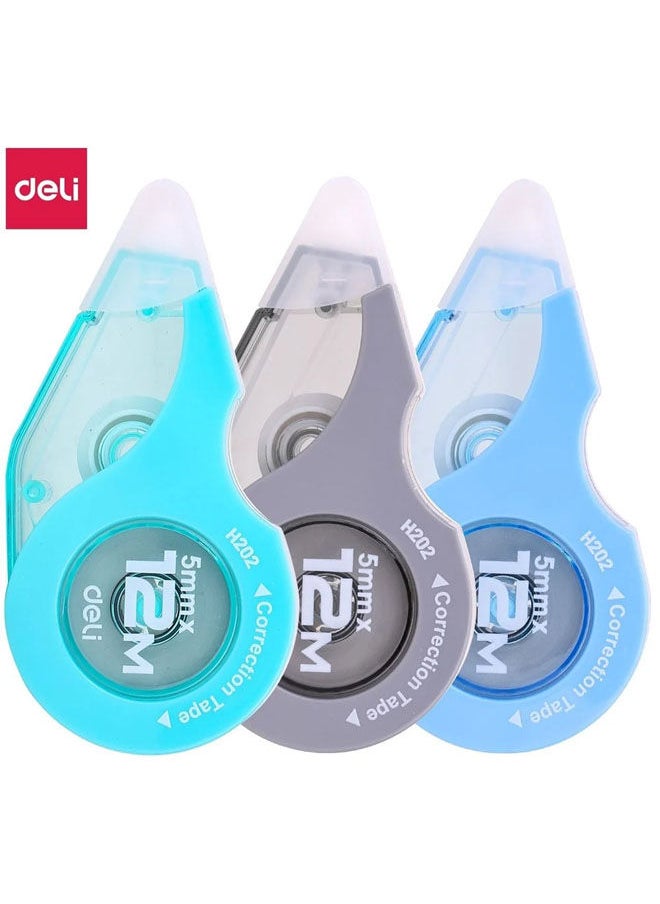 Deli Correction Tape 12M , 5mm - Assorted Colors  - Image 3