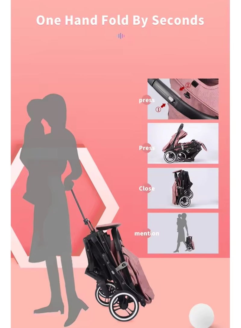 Premium One-Hand Fold Baby Stroller - Image 3