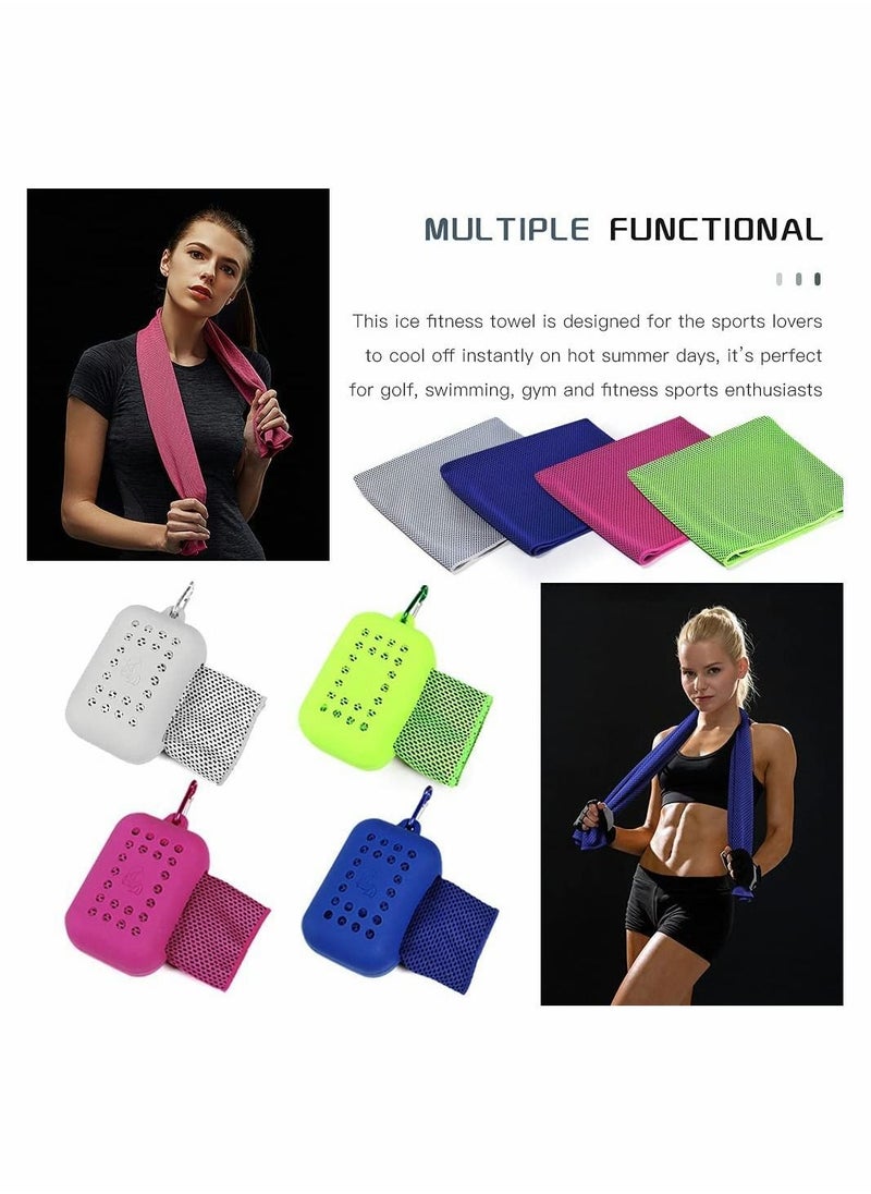 Y&D Instant Cooling Towel with Silicone Case, Microfiber Towel,Soft Breathable Chilly  - Image 2