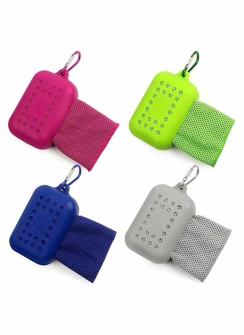 Y&D Instant Cooling Towel with Silicone Case, Microfiber Towel,Soft Breathable Chilly  - Image 1