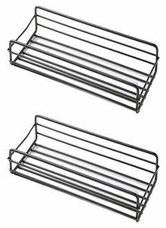 HomarKet 2 Pack Adhesive Bathroom Shelf Organizer Shower Caddy Kitchen Spice Rack Wall Mounted No Drilling  - Image 2
