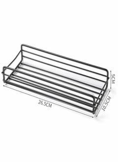 HomarKet 2 Pack Adhesive Bathroom Shelf Organizer Shower Caddy Kitchen Spice Rack Wall Mounted No Drilling  - Image 3