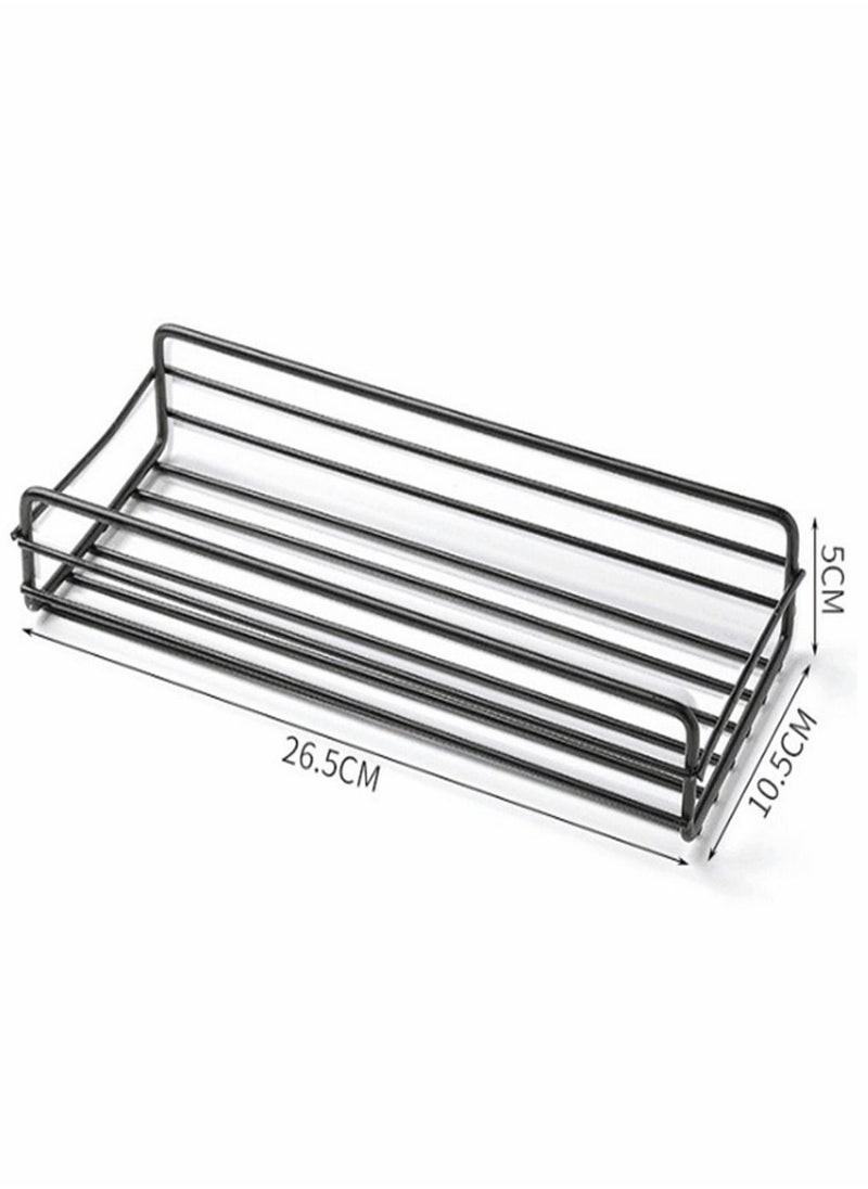 HomarKet 2 Pack Adhesive Bathroom Shelf Organizer Shower Caddy Kitchen Spice Rack Wall Mounted No Drilling  - Image 3