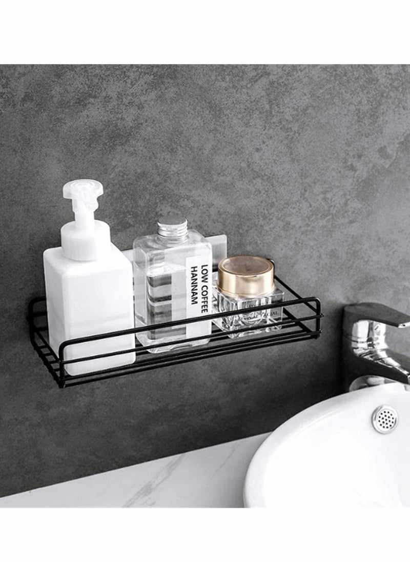 HomarKet 2 Pack Adhesive Bathroom Shelf Organizer Shower Caddy Kitchen Spice Rack Wall Mounted No Drilling  - Image 5