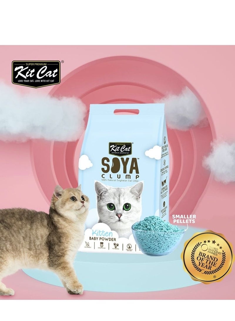 Kit Cat Kit Cat Soybean Litter Soya Clump Kitten Baby Powder 2X7L - Image 3