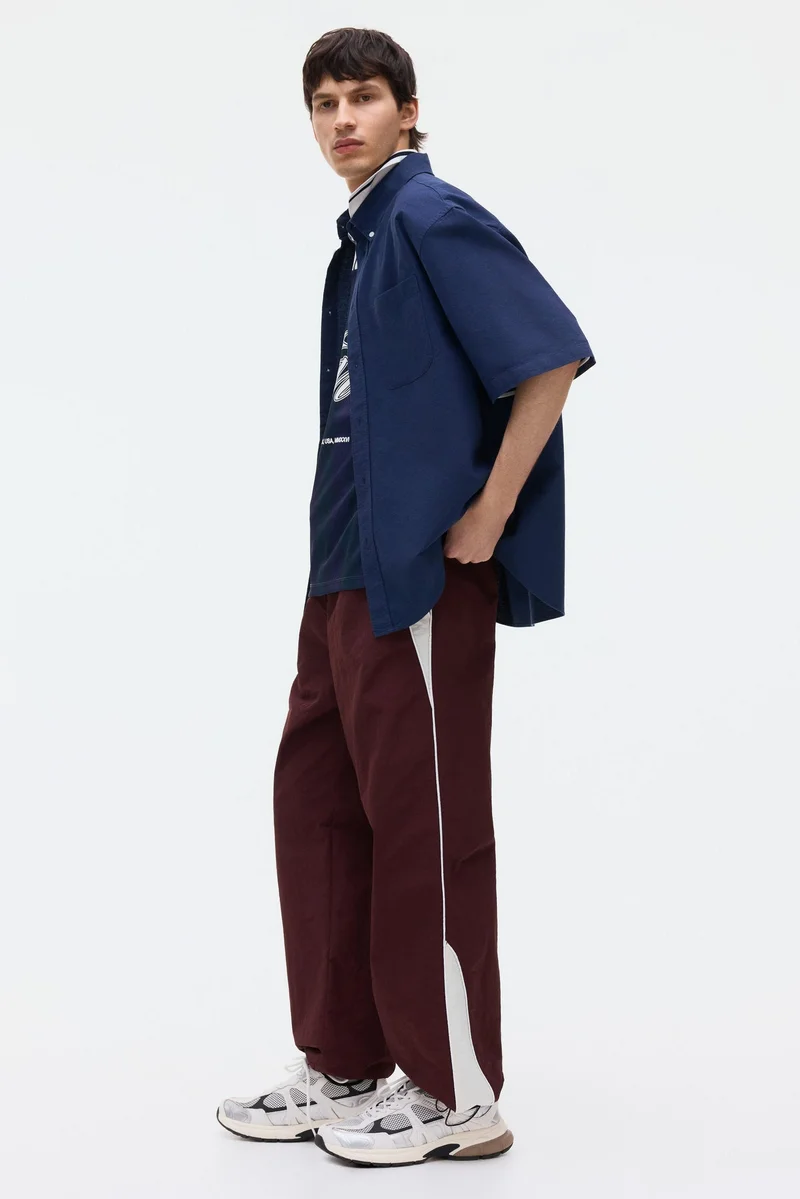 H&M Relaxed Fit Short-sleeved Oxford shirt