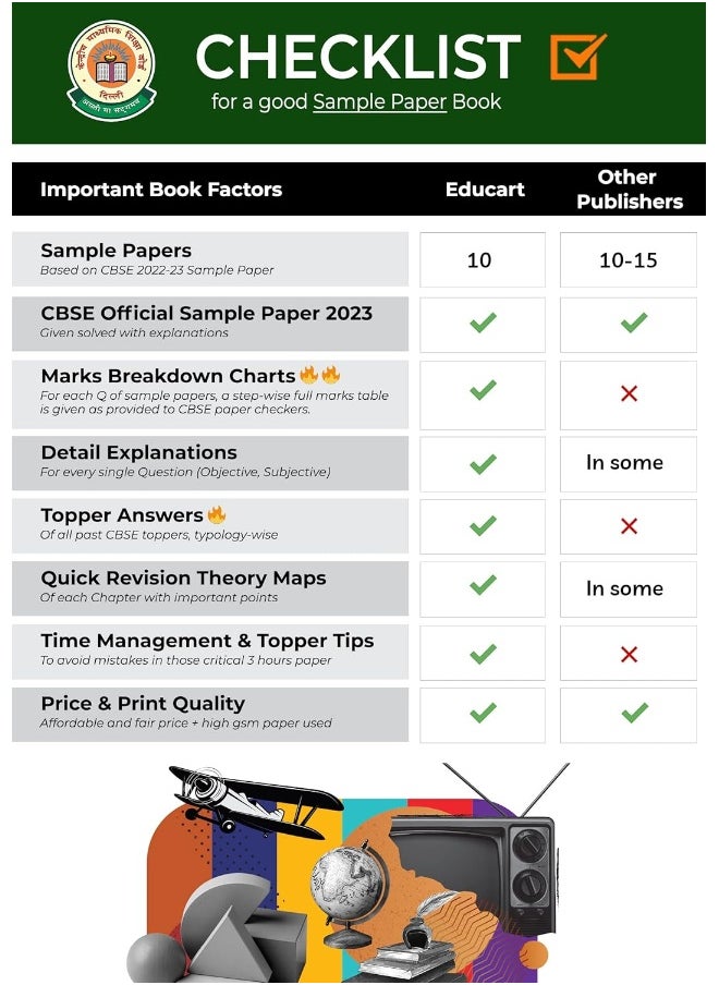 null - Educart CBSE Class 10 Sample Papers + Question Bank 2022-23 Bundle - Science, SST, English and Mathematics Standard (8 books) 2022 Edubook - Image 1