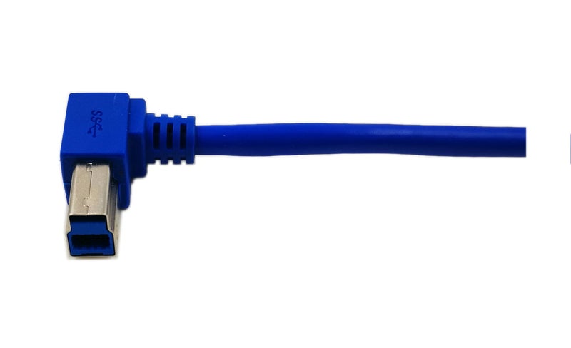 zdyCGTime 12" Panel Mount USB 3.0 A Female to Right Angled USB B Male Extension Cable with Screws(Blue) - Image 5