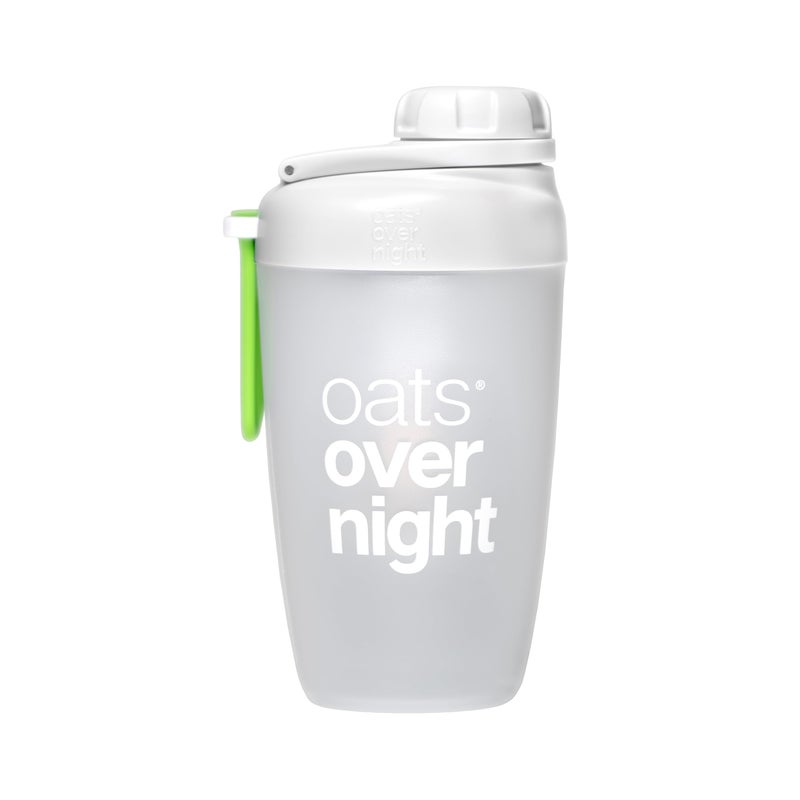 Oats Overnight Shaker Bottle Leakproof Shaker Cup with Secure Screw Cap Fill Line Dishwasher Safe Mixing Cup Protein Shakes Oatmeal Breakfast OntheGo Travel