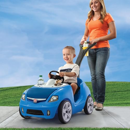 Step2 Whisper Ride II Kids Push Car RideOn Car with Seat Belt and Horn Toddlers and Preschoolers Ages 18 Months4 Years Max Weight 50 lbs Quick Fold Handle Stroller Alternative Blue - Image 5