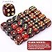 TecUnite 25 Pieces 6 Side Polyhedral Dice Set with Black Pouch Compatible with Board Activities Parties Math Learning and Others with Random Multi Colored Mix ColorDark Red Black6 Sides - Image 4