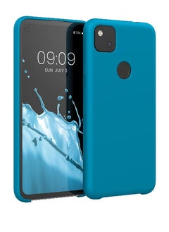 ZOOMEE Protective Shockproof Soft Liquid Silicone Gel Rubber Bumper Case Cover For Google Pixel 4a 4G Blue  - Image 1