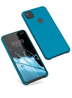 ZOOMEE Protective Shockproof Soft Liquid Silicone Gel Rubber Bumper Case Cover For Google Pixel 4a 4G Blue  - Image 2