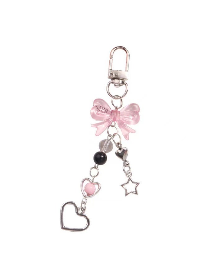 NIBEMINENT Phone Charm/ Chain Strap for Women Girls, Sweet Bow Cell Phone Case Lanyard Wrist Strap