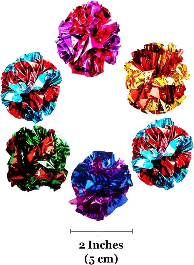 ChumsPet Crinkle Balls for Cats and Kittens, Shiny Lightweight Indoor Toys for Chasing, Batting, and Playtime, Multi-Cat Use (Pack of 3) - Image 4
