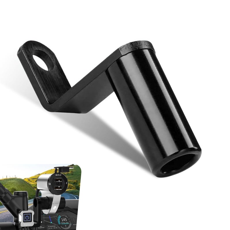 Foelony Motorcycle Mirror Mount Extender Aluminum Alloy MultiFunctional Bike Conversion Bracket Universal Mirror Phone Holder Bracket for Bicycle Motorcycle Black - Image 3