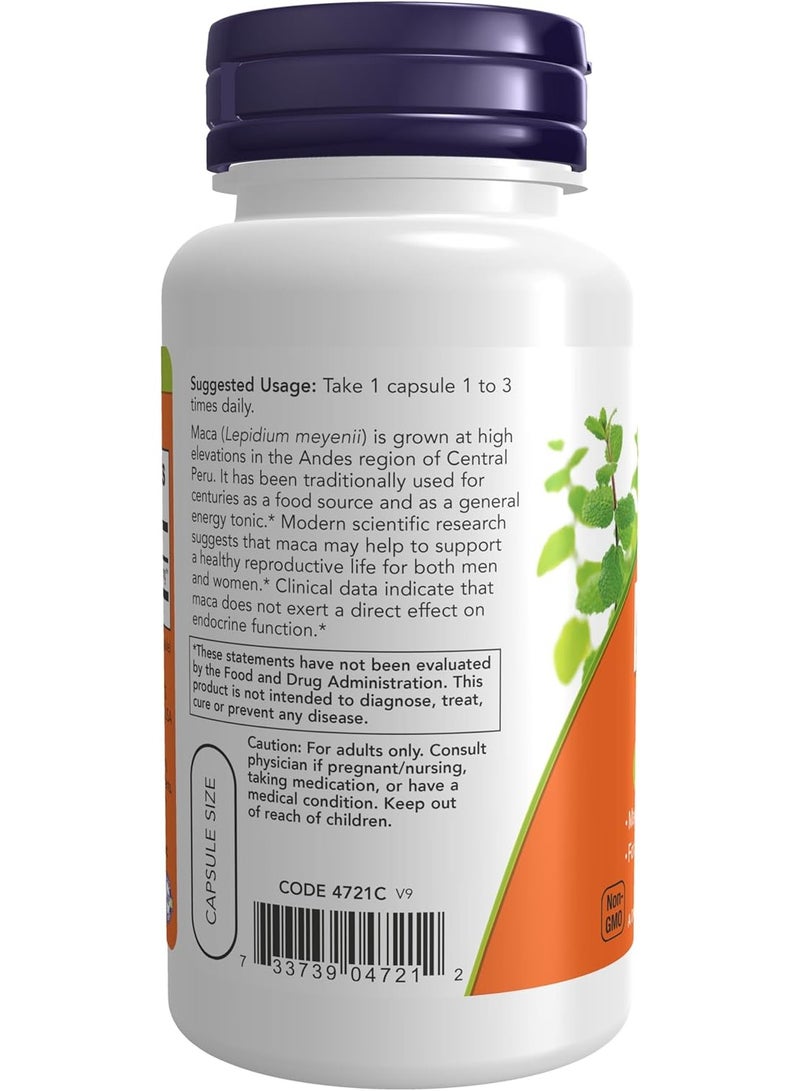 NOW Supplements, Maca (Lepidium meyenii) 500 mg, For Men and Women, Reproductive Health, 100 Veg Capsules - Image 3