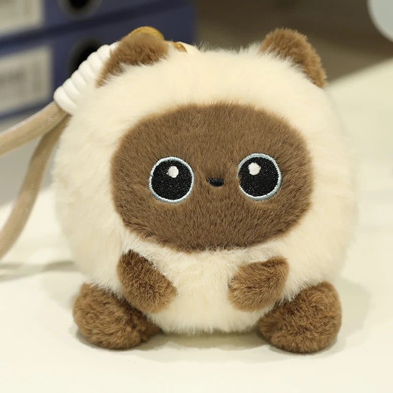 Y&D Small Inflatable Plush Animal Bee Elephant Cow Seal Hamster Penguin Chick Bunny Kitten Stress Relief Soft Toy Ball Keychain - Image 1