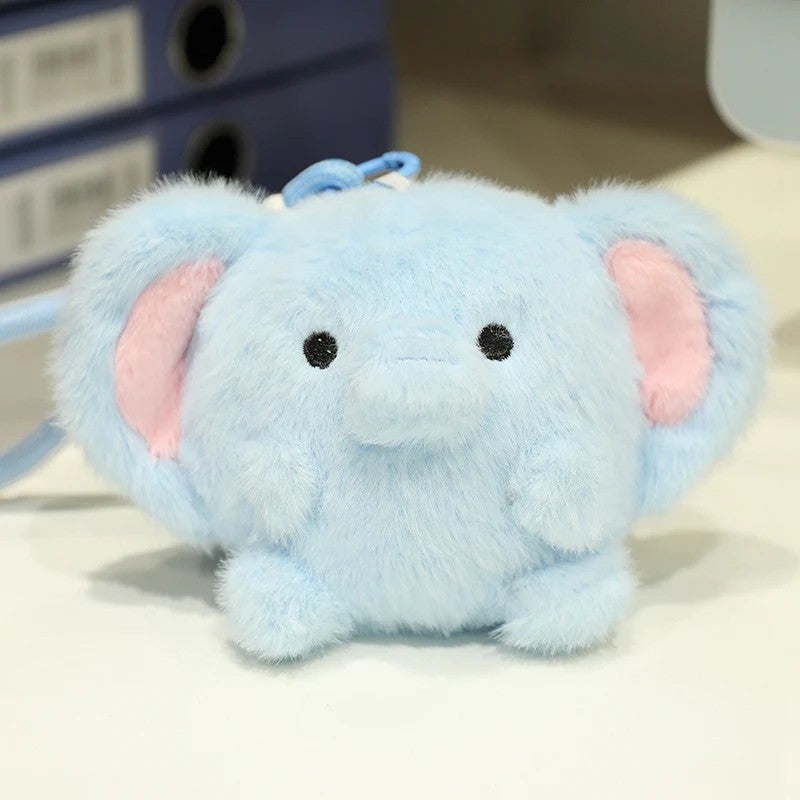 Y&D Small Inflatable Plush Animal Bee Elephant Cow Seal Hamster Penguin Chick Bunny Kitten Stress Relief Soft Toy Ball Keychain - Image 4
