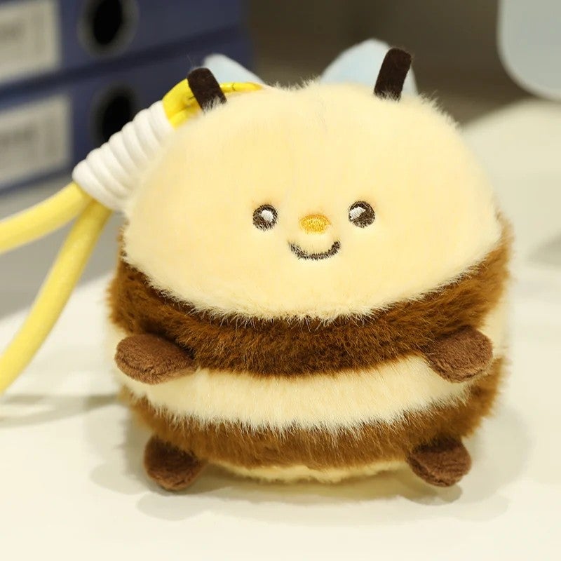 Y&D Small Inflatable Plush Animal Bee Elephant Cow Seal Hamster Penguin Chick Bunny Kitten Stress Relief Soft Toy Ball Keychain - Image 3