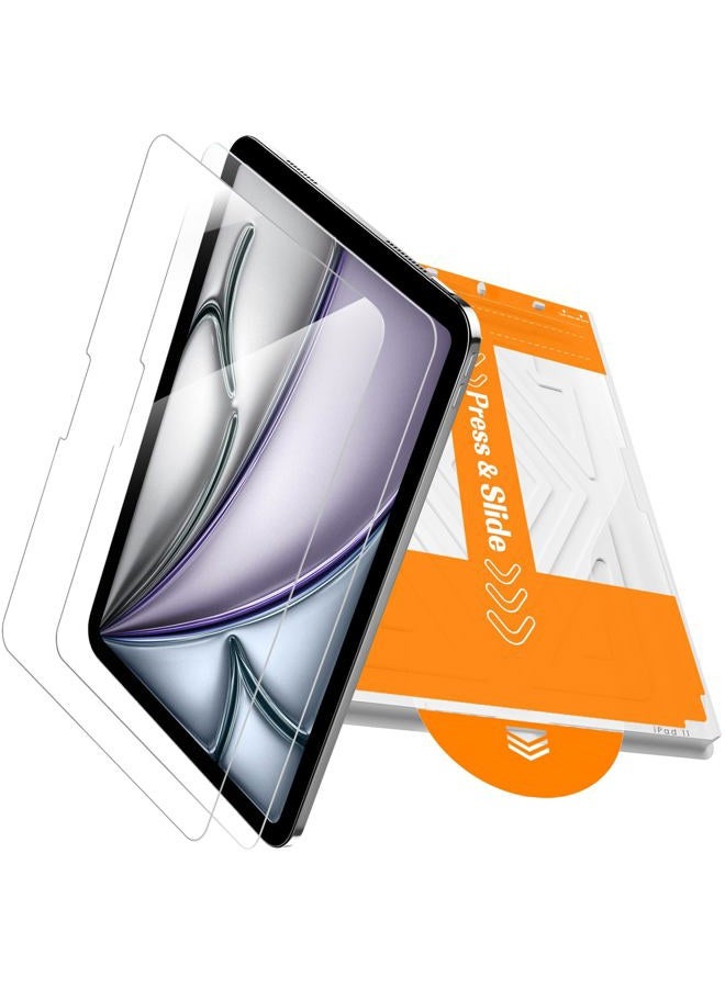 PandaShield 2 Pack Screen Protector for iPad Air 11 inch M2 6th Generation(2024 Released)，9H Tempered Glass Film,Easy Install，Apple Pencil Compatible,Bubble Free, Face ID Compatible,HD Clarity - Image 1