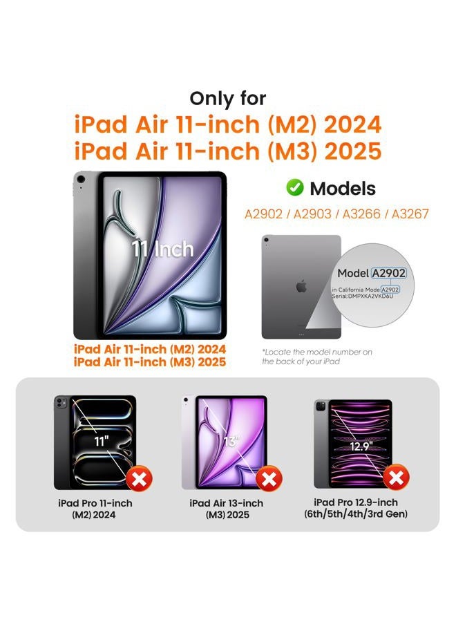 PandaShield 2 Pack Screen Protector for iPad Air 11 inch M2 6th Generation(2024 Released)，9H Tempered Glass Film,Easy Install，Apple Pencil Compatible,Bubble Free, Face ID Compatible,HD Clarity - Image 2