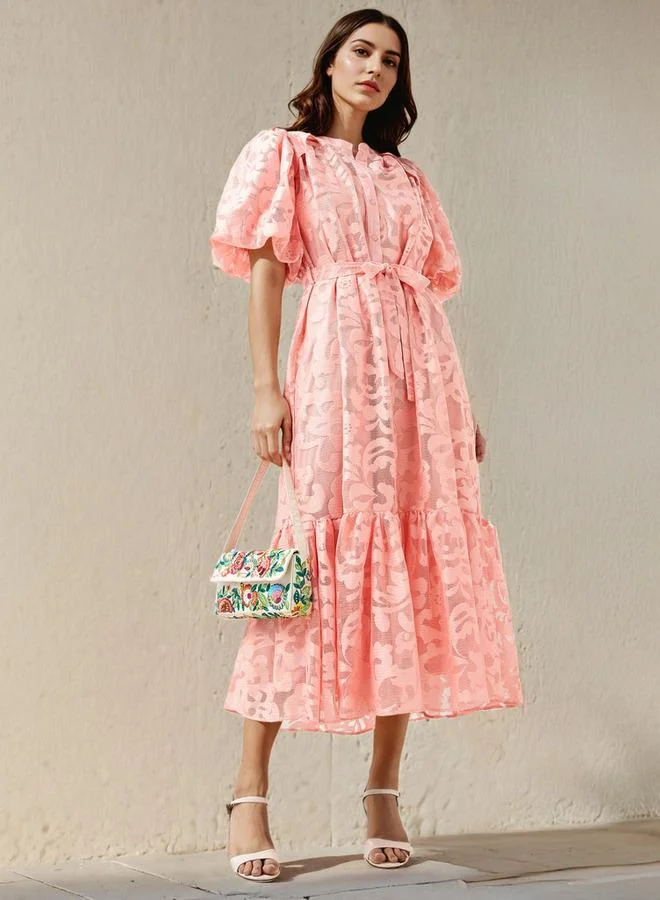 2Xtremz 2Xtremz Lace Shirt Dress with Tie-Up Belt
