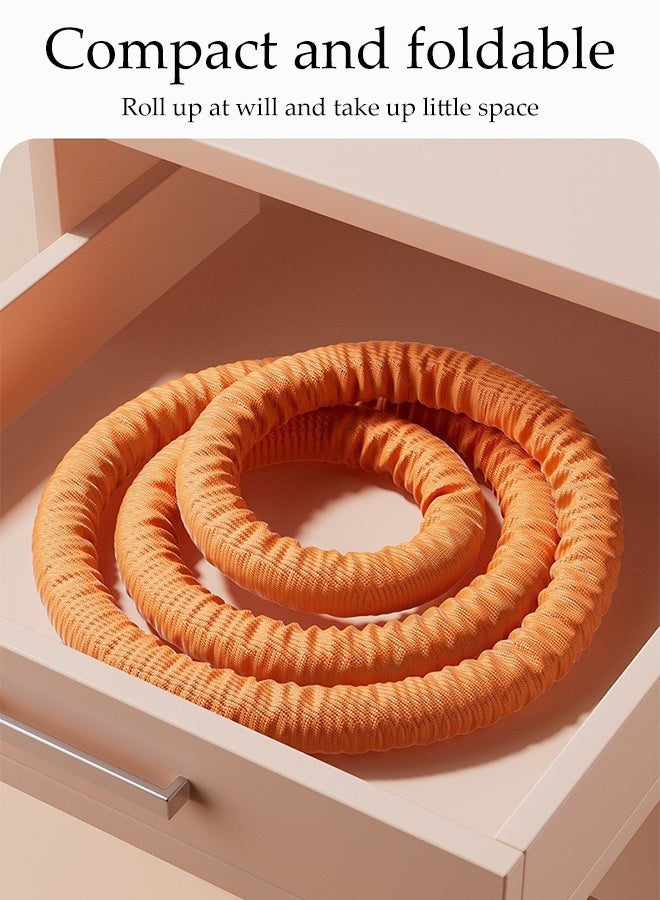 DUNISO حلقة هولا هوب قابلة للطي للياقة البدنية مرنة صديقة للخصر معدات تمارين البطن متعددة الوظائف حلقة تمارين مرنة للخصر والبطن حلقة هولا هوب من سبائك مرنة للبالغين - Image 5