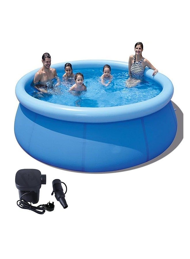 Beauenty Inflatable Swimming Pool, 3M Round Inflatable Pool with Pump, Durable and thickened Blow-Up Pool for Kids Adults, Family Swimming Pool for Summer Water Party in Garden Lawn (3M, Round)  - Image 1