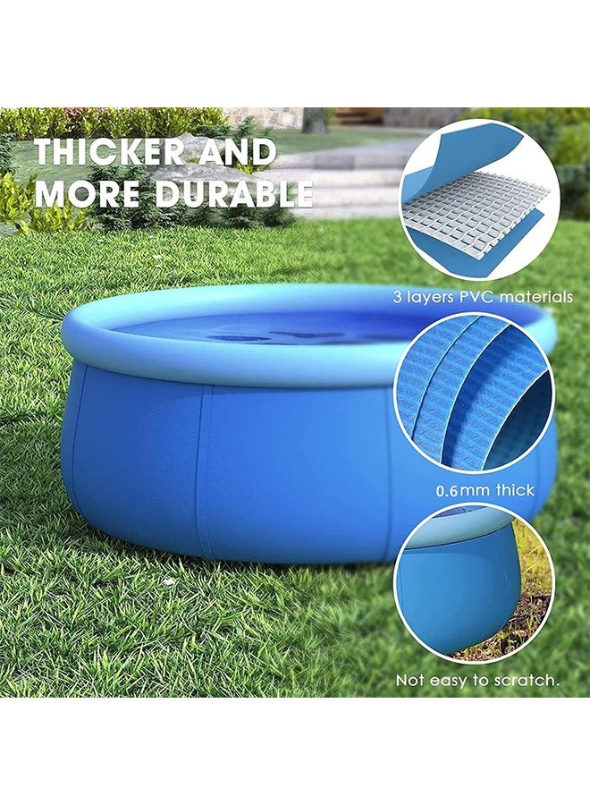 Beauenty Inflatable Swimming Pool, 3M Round Inflatable Pool with Pump, Durable and thickened Blow-Up Pool for Kids Adults, Family Swimming Pool for Summer Water Party in Garden Lawn (3M, Round)  - Image 4
