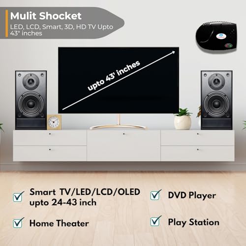 Everest ELS 600-N Mini Ultra Stabilizer Upto 43 Inchs TV for LCD/LED/3D/Smart TV (Black) (Working Range:170v – 270v) - Image 4