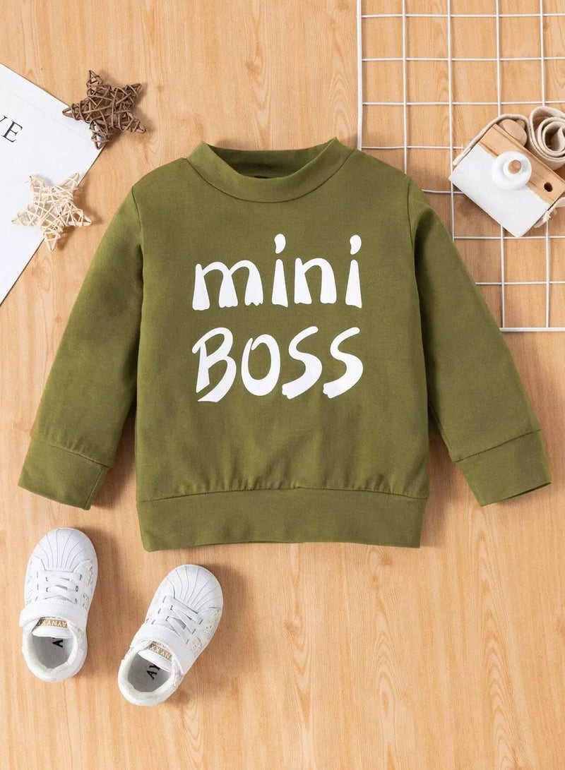 Baby Letter Graphic Sweatshirt - Image 1