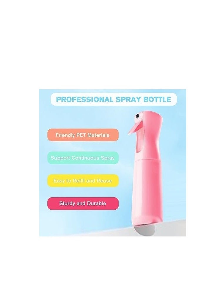 GUDOO - 500ml Continuous Spray Bottle Plastic Empty Hair Mist Sprayer Ultra Fine Water Mister for Hairstyling Cleaning Salons Plants Pet Care White - Image 1