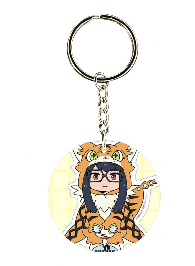 Double Side Anime Digimon Printed Keychain