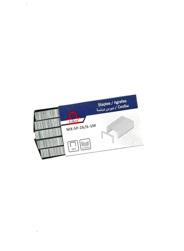 ليبرا Staples 26/6, 20 Sheets (1000pcs)/Box - Image 1