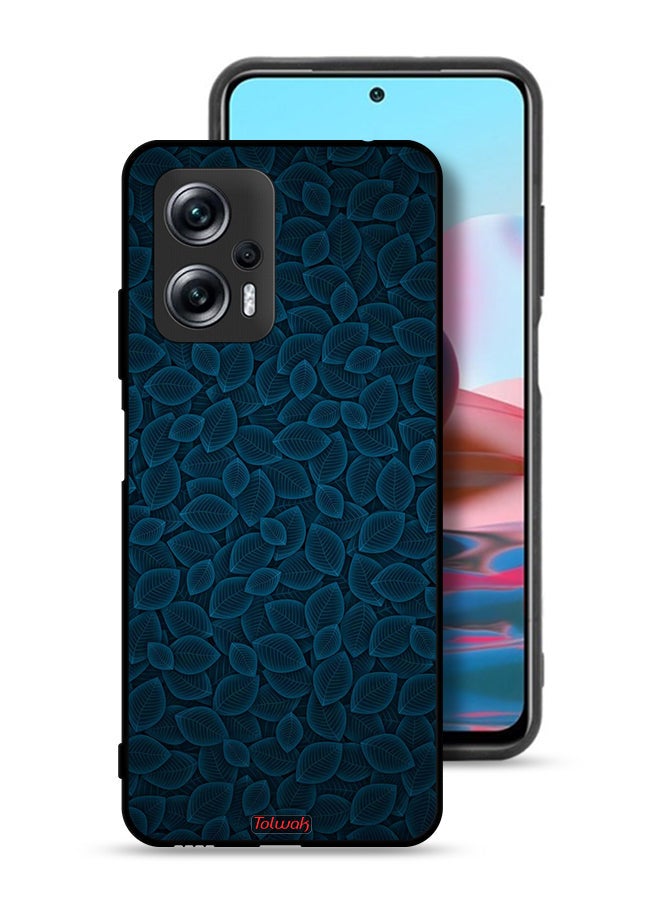 Tolwak Xiaomi Redmi Note 11T Pro Plus 5G Protective Case Cover Digital Art Leaves Pattern - Image 1
