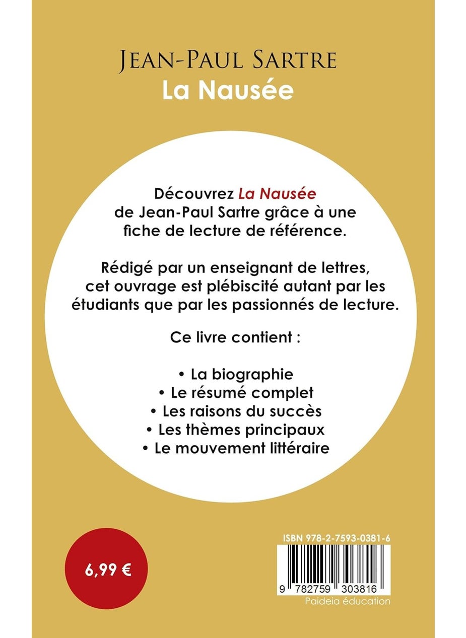 Fiche de lecture La Nausée (Étude intégrale)  - Image 2