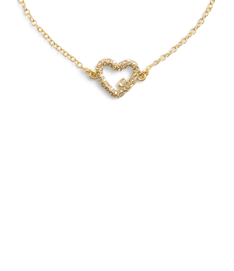 كوتش Signature Pavé Heart Slider Bracelet