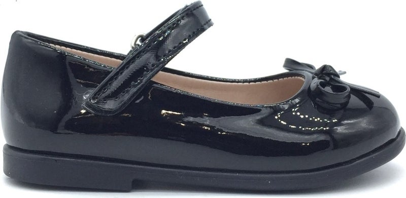 Nubebe -334 Classic Patent Leather Children's Shoes with Tiny Bow  - Image 1