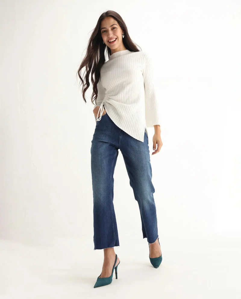 ريريزم Women's Crop Flared Jeans