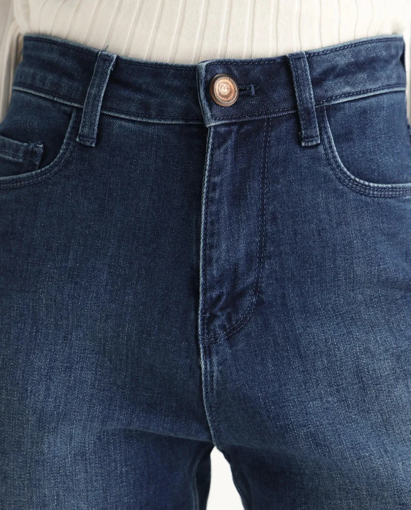 Rareism Women's Crop Flared Jeans