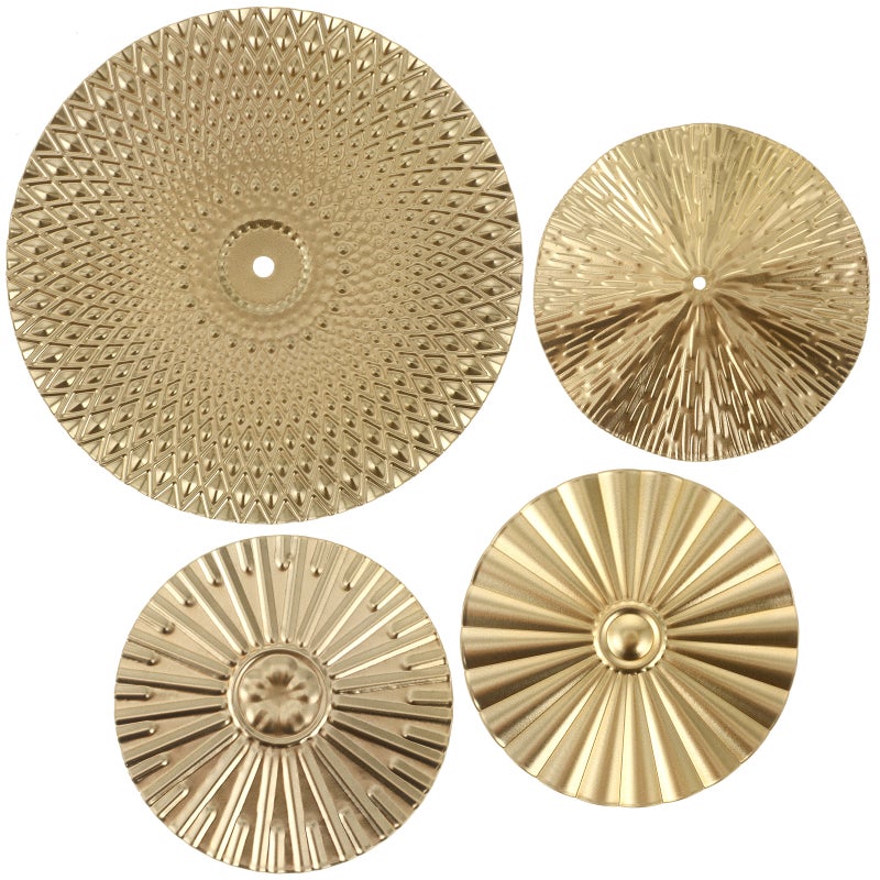 8 Pcs Metal Wall Art Modern Style Irregular Metal Disc Wall Decoration for Home Office - Image 2