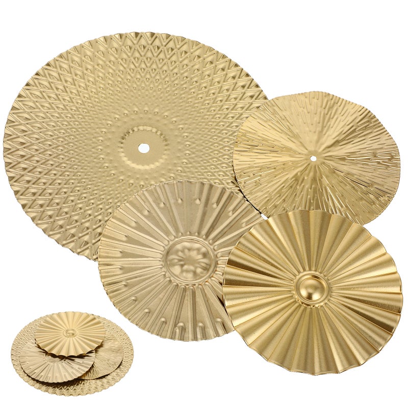 8 Pcs Metal Wall Art Modern Style Irregular Metal Disc Wall Decoration for Home Office - Image 1