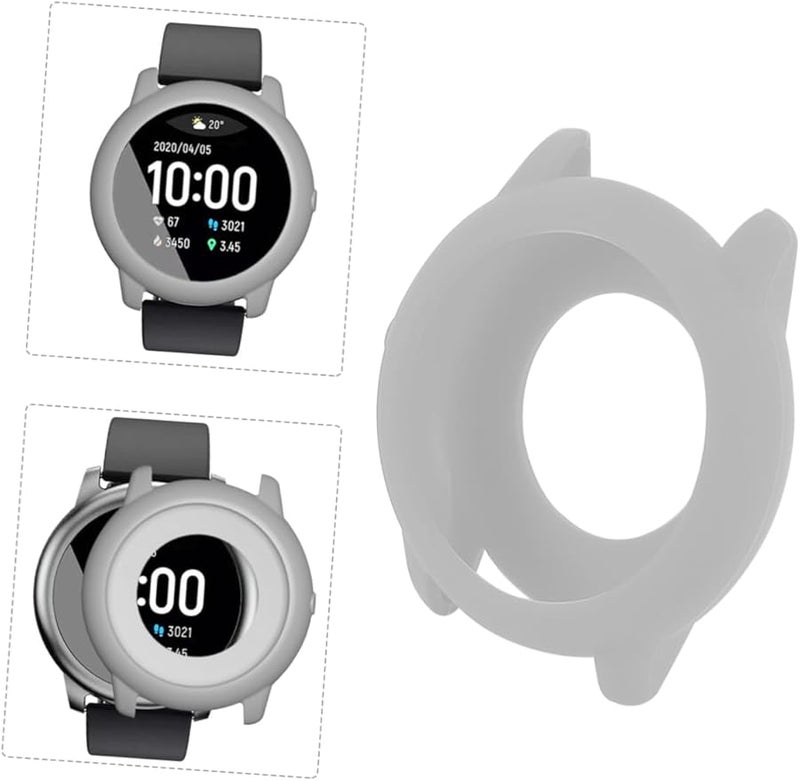 Grey Protective Case Cover for CANIGHT Smartwatch Full Coverage Scratch Resistant - Image 3