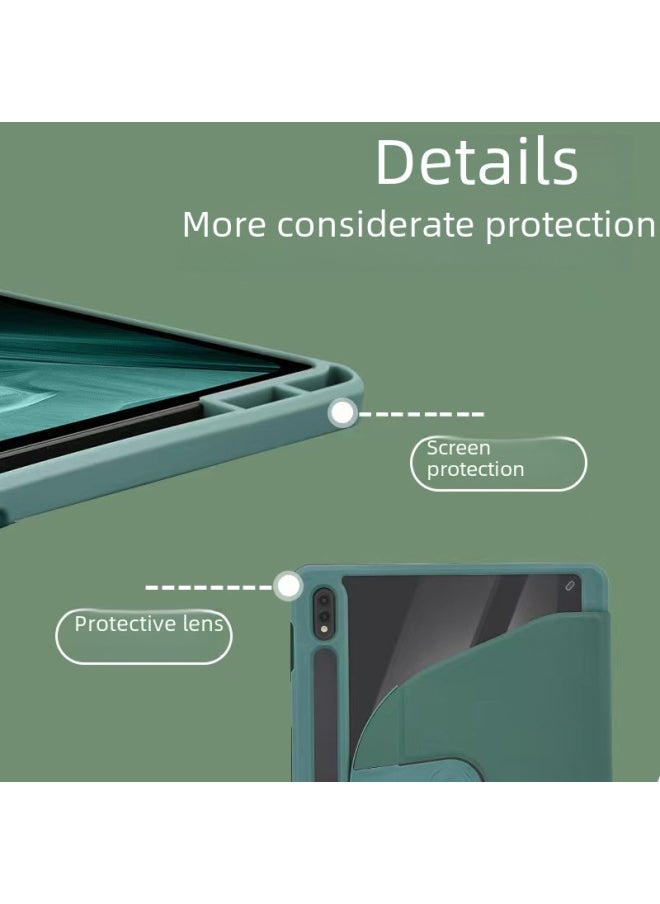 Generic - Suitable For Tab Samsung S7s8 Acrylic Protective Cover S9 Bracket Hibernation Flat Transparent Folding Flip Cover-Color:White Ice Blue-Applicable Model:TAB S9 11 2023 - Image 1