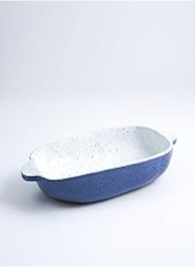 ricrac Rierac Reland Tajine, 30 cm Size, White Freckled and Blue 