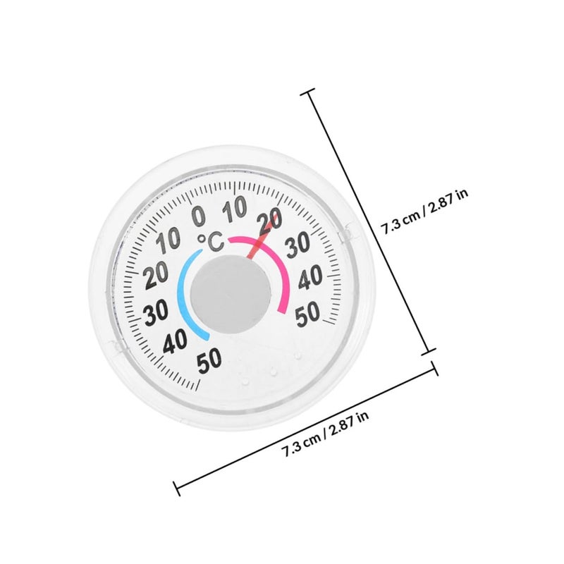 Round Dial Plastic Analog Thermometer for Indoor Outdoor Window Wall Mount Weather Gauge - Image 3