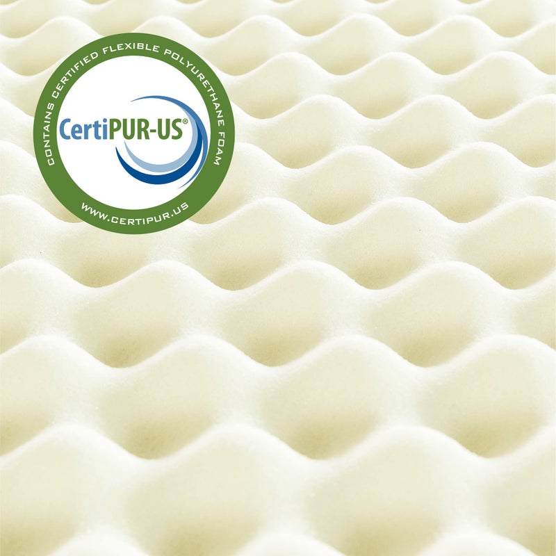 ZINUS 2 Inch Copper Cooling Memory Foam Mattress Topper With Airflow Design, Full, White - Image 3