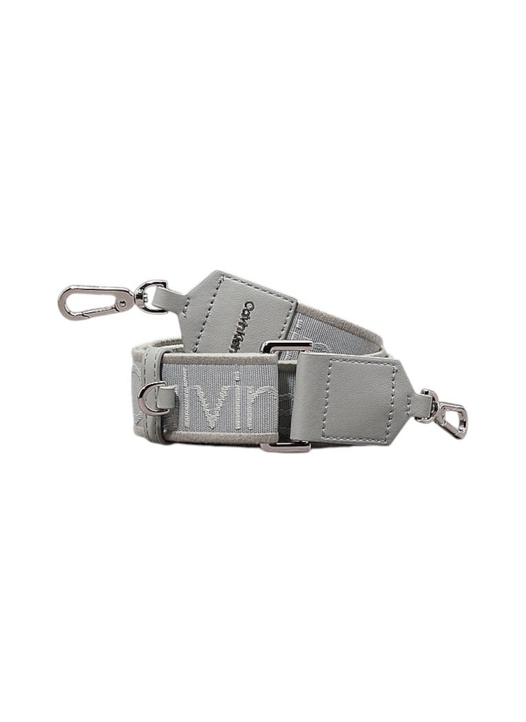 CALVIN KLEIN Women's Logo Jacquard Shoulder Strap Bag - Polyester, Gray  - Image 1